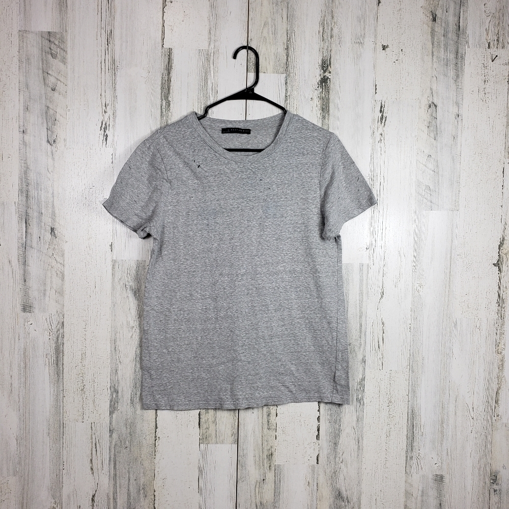 signature8 basic gray ripped, distressed tshirt womans size medium